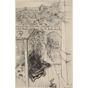 Bellmer Hans - Woman At The Door Of A House