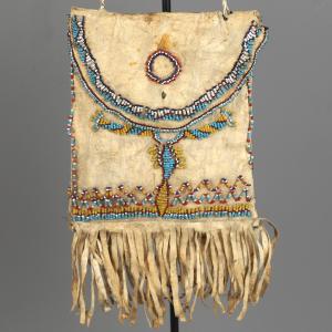 Small Beaded Satchel - Plains Indian, Usa