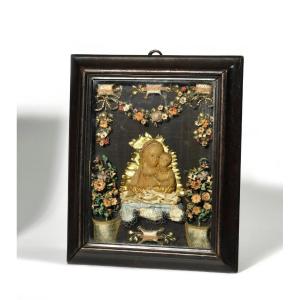 19th-century Reliquary Frame With The Virgin And Child