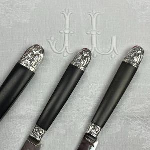 Continued 54 Table Knives In Sterling Silver, Art Nouveau. Paris