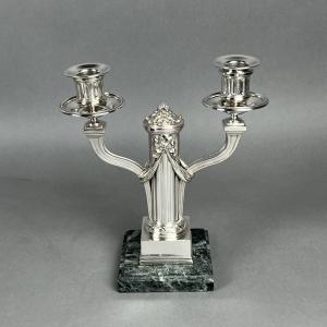 Solid Silver End Table By Aucoc In Paris.