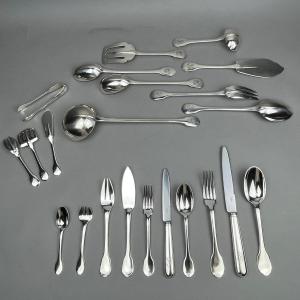 132-piece Solid Silver Cutlery Set By Puiforcat In Paris.