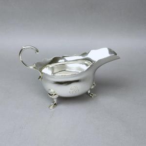 Sauce Boat In Sterling Silver, By Bachelet In Paris 19th Century.