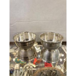  Silver Minerva Egg Cups 