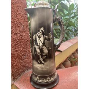 Sterling Silver Beer Pitcher With Lid