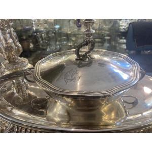 Vegetable Dish, 19th Century, Silver-plated Metal 