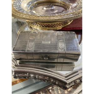 Russian Silver Trompe l'Oeil Trunk 