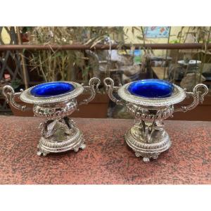 Empire Solid Silver Salt Shakers
