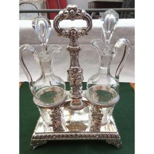 Italian Cruet In Sterling Silver Early 19th Kingdom Of Sardinia