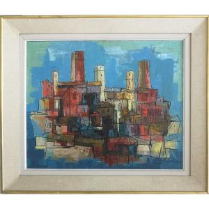 Lucas Suppin (1911-1998) Austrian Painter, School Of Paris "landscape South France" Hsp 60x73 Cm