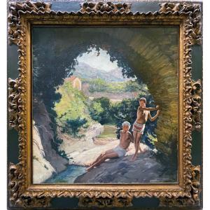 François Charles Baude (1880-1953) French School 88x81 Cm Ex. Salon 1934