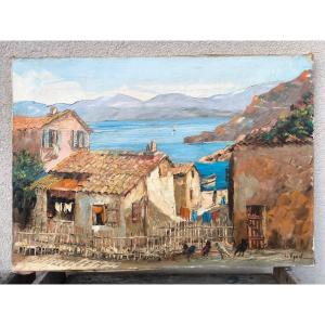 Luis Vigon "porto-corsica" 46x65cm Hst Sbd 
