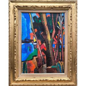 Isaac Païlés (1895 Kiev - 1978 Paris) Ukraine Trees 46x33 Cm Sbdg