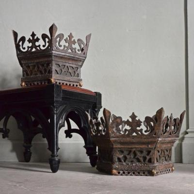 Pair Of Iron Planters