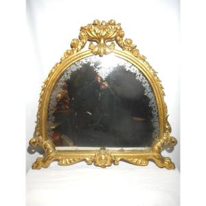 Golden Mirror Late 18th Century Eglomised Mercury