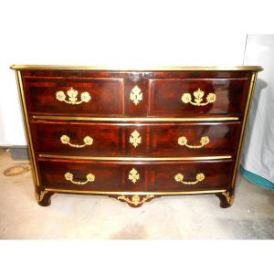 Louis XIV Commode In Marquetry And Gilt Bronze