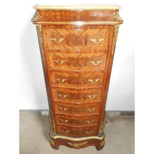 Weekly In Marquetry And Gilt Bronze Napoleon III Style