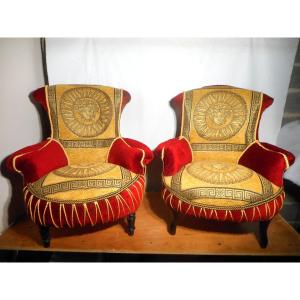 Pair Of Armchairs Napoleon III Period