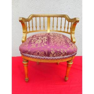 Golden Armchair Napoleon III Period