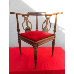 Mahogany Lyre Desk Chair