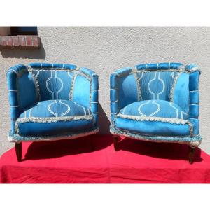 Pair Of Art Deco Armchairs 