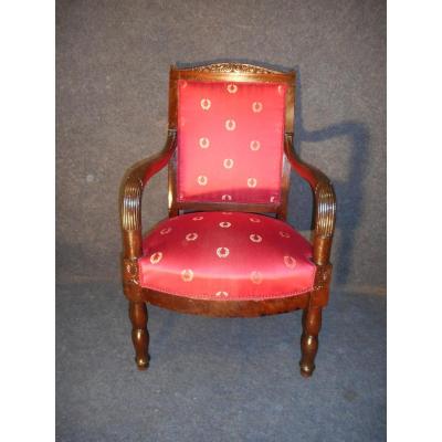 Armchair Empire Time Mahogany Stamped Bar