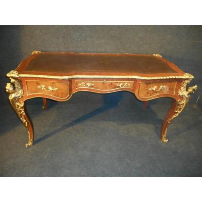 Office In Marquetry And Gilt Bronze End Of The Nineteenth Century