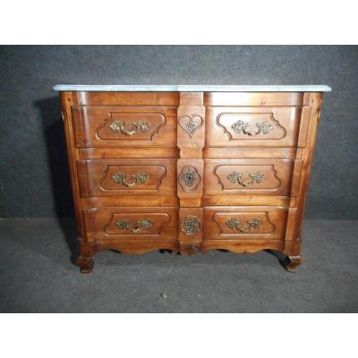 Louis XV Wedding Crossbow Commode In Walnut
