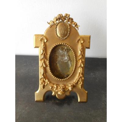 Napoleon III Golden Bronze Photo Frame