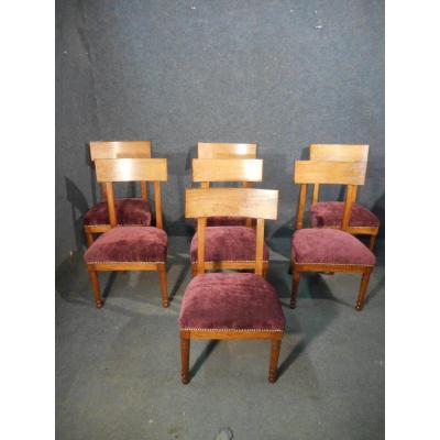 Series Of Mahogany Chairs Blond Empire Time Stamped The Barn