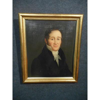 Oil On Canvas Portrait Empire Period