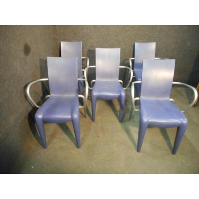Series Of 5 Armchair Louis 20 Philippe Starck Edition Vitra