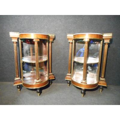 Pair Of Console Louis XVI Period Mahogany And Gilt Bronze Attributed To Jacob