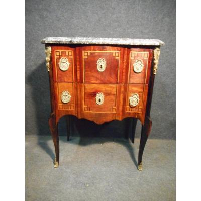Commode In Marquetry And Gilt Bronze Eighteenth Time Stamped Wild Philippe Ambroise