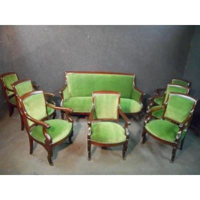Cuban Mahogany Restoration Period Living Room Set