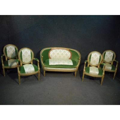 Mid 19th Century Living Room Set Stamped Maison Krieger Paris