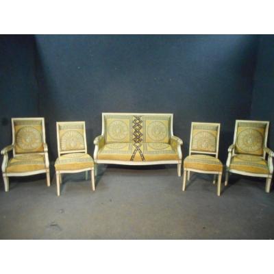 Lacquered And Gilded Living Room Set Late Nineteenth Century