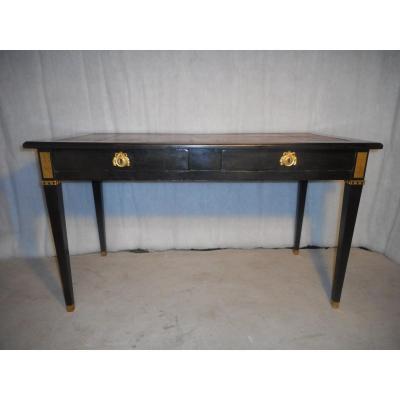 Black Lacquer And Gilt Bronze Desk Directoire Period