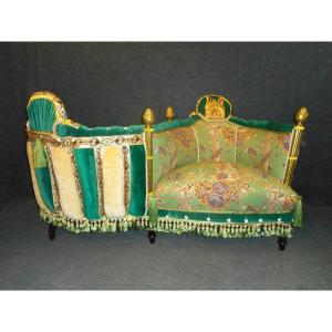 Confidant Capitonné Napoleon III Period