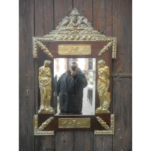 Mirror In Wood And Gilt Bronze Nineteenth Time
