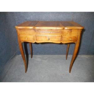 Walnut Dressing Table Louis XV Stamped Pierre Roussel (1723-1782) And Jme