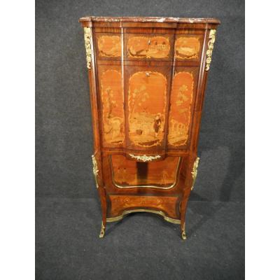 Secretaire En Marqueterie Et Bronze Doré époque XIX