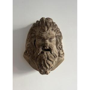 Head Of A Bearded Man, Original 19th-century Plaster Cast 