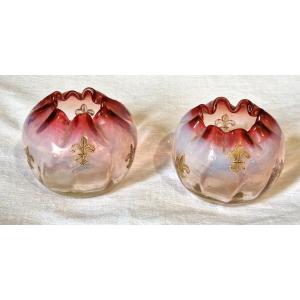 Pair Of Legras Montjoye Ball Vases