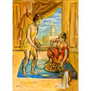 Return From The Harvest By Jacqueline Dunand 20th Century