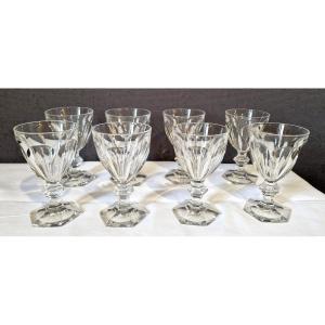 8 Baccarat Harcourt Crystal Glasses