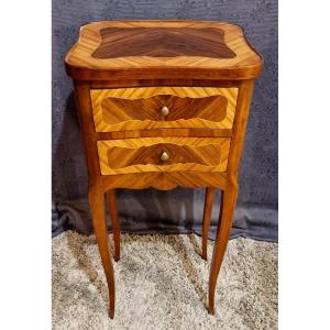 Marquetry Bedside Table