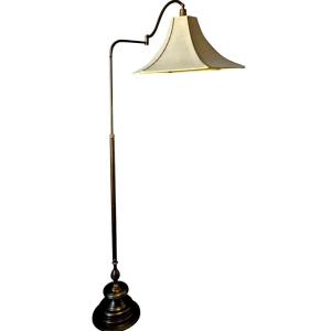 Articulated Bronze Patina Brass Floor Lamp