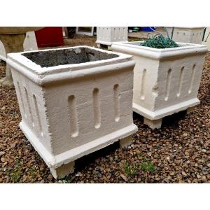 Pair Of Designer Cement Planters 50