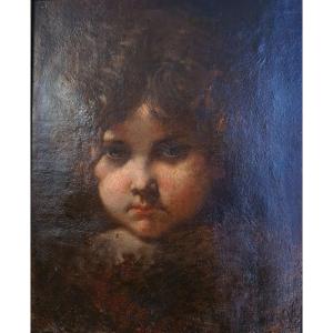 Portrait Of A Child By François Louis Lanfant De Metz (1814-1892)